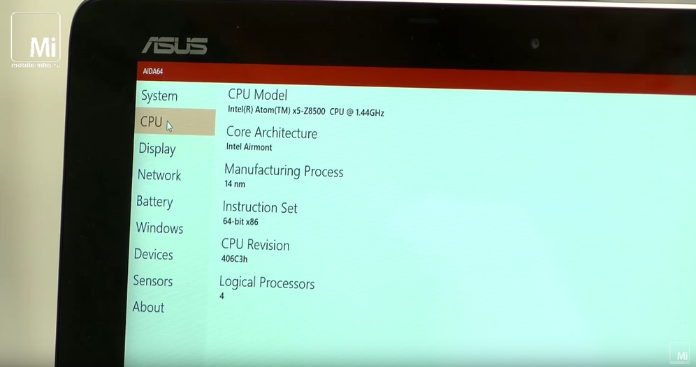 Asus Transformer book T100H